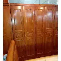 企购优品衣柜实木衣柜衣橱卧室简约现代中式四门组合大衣柜木质组装精品家具180*550*200