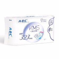 ABC K34棉柔0.1cm夜用卫生巾KMS 323mm*3片/包 10包/组