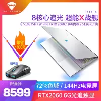 MACHENIKE机械师战空F117-X 15.6英寸吃鸡发烧游戏本笔记本电脑轻薄本独显全面屏金属窄边(十代酷睿i7-10875H RTX2060 16G 512GB+1TB)