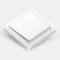 德力西 开关插座面板 CD812系列 单开一开单控开关 优雅白(10个)