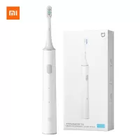 小米(mi)电动牙刷 声波震动 磁悬浮马达 两档模式 25天续航 美国杜邦软毛刷头 T300 (双喜)
