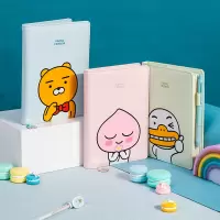得力22252 KAKAOFRIENDS 皮面记事本 112张-32K 193X140mm颜色随机 单本装