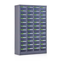 震海 48抽无门零件柜蓝透明中号抽屉五金配件收纳柜零配件收纳柜螺丝元件盒样品物料柜零件柜