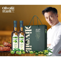 欧丽薇兰 特级初榨橄榄油 礼盒 750ml*2 食用油凉拌橄榄油