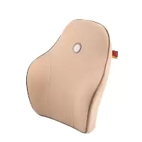 吉吉(GiGi)汽车腰靠 车用办公室座椅腰垫 太空记忆棉车用办公用健康靠垫 腰靠枕GT-23杏色