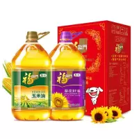 福临门 食用油 葵花籽油+玉米油品质套装3.09L*2 节日礼盒 送礼必备