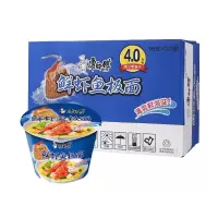 康师傅方便面鲜虾鱼板桶面*12桶
