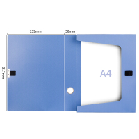 得力 (deli) 55mmA4加厚档案盒文件盒 5603蓝色(单位:件)