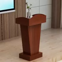 演讲台酒店迎宾台前台接待台发言讲台主持台小型收银台 柚木色