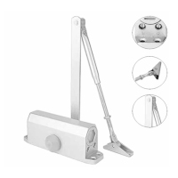 液压缓冲闭门器家用免打孔简易轻型消防火门自动关门器大小号弹簧 大号65KG 定位