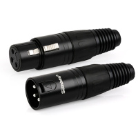 企采严选卡侬公母插头三芯话筒卡农头专业XLR转接头 卡侬公插头