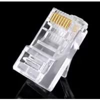 企购优品 帝一舟 DJ-650AU 工程版发烧级六类镀金水晶头 网线接头 RJ45电脑网络连接头50U100个/盒