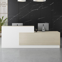 前台接待台简约现代咨询台迎宾台收银台前台办公桌吧台办公室柜台 2.2米 QTSX027