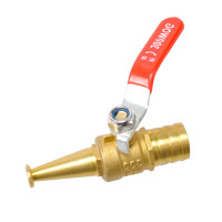 夜霸途消防软卷盘水枪头自救软管水枪头高压水枪铜枪头消防水带接头 接口宽19mm