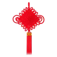 12盘中国结 XTL1583 1.5绒布中国结春节婚庆礼品挂件96*56cm (个)