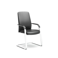 迪欧DL936C黑色牛皮590W*640D*950H现代皮椅