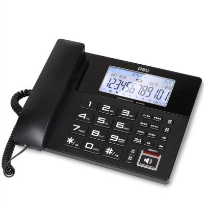 得力 799录音电话机 固定座机 办公家用 来电显示 黑(单位:件)