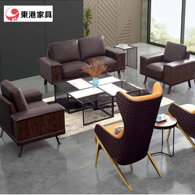 东港家具 F-1801 办公室沙发 办公家具 会客接待 现代简约家具 颜色尺寸可定制