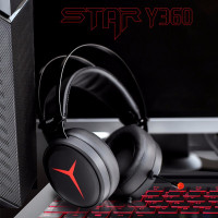 联想 拯救Y360电竞游戏耳机头戴式usb有线笔记本台式机电脑