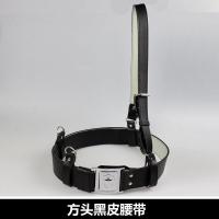 腰带方头黑皮腰带