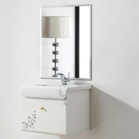 浴室镜子 免打孔挂墙贴墙多用途穿衣镜化妆镜卫生间镜子(方镜 35*45cm)
