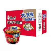 康师傅方便面大食桶红烧牛肉面面12桶