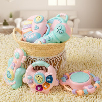 过凡 婴幼儿玩具手摇铃拍拍鼓电子琴0-1宝宝抓握训练儿童音乐启蒙玩具 豪华音乐款六合一大礼盒包装