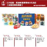 三只松鼠•真滋味坚果零食大礼包B 夏威夷果腰果核桃薯片沙琪玛 休闲零食礼盒 春节年货礼盒 单盒价