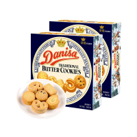 HG 丹麦曲奇饼干 163克*2盒 进口黄油饼干 营养早餐 下午茶 网红饼干 伴手礼 进口饼干