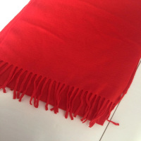 红围巾年会大红色店庆定制logo.公司单位会销礼品聚会开门红围巾