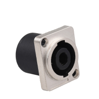 甬威 四芯音箱音响专业插座母座4芯音响线接头功放卡农头欧姆插头金属版 金属版