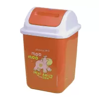 茶花1202欧式翻盖废纸筒垃圾桶 5L\19*18.4*29cm(个)