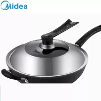 美的(Midea) CL32K3不粘锅无油烟平底炒锅 32cm