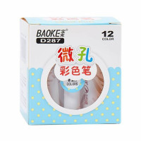 宝克(baoke) D287#12 微孔彩色笔水彩笔 彩色记号笔绘画笔12色 12支/套 单套价格