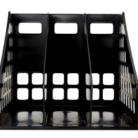 得力9830文件架三联/四联多功能文件框书架夹文件夹收纳整理书黑色