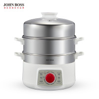 宝客 JOHN BOSS 威利-多功能电蒸锅HE-ZD28 电蒸锅电火锅 1500W大功率 定时蒸煮 防干烧保护 单个价