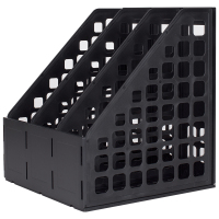 得力78990三联文件框办公用品 文件框 多层加厚文件夹 多联文件座 黑色