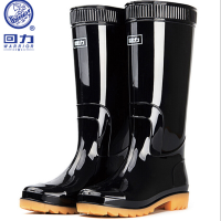 回力雨鞋男士中高筒防水雨鞋户外雨靴套鞋 黑色高筒(39-44码)(ZGYD)