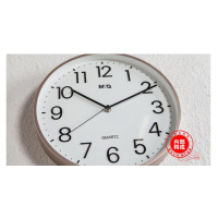 晨光经典LCD显示圆形挂钟13英寸白ARCN8253