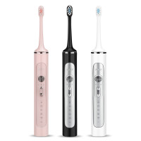 拜尔声波电动牙刷男士女成人充电式超全自动软毛刷情侣套装G2黑色