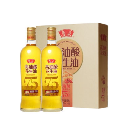 鲁花高油酸花生油750ML*2礼盒装