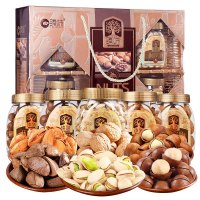 环球茗果礼盒 TA0197 开心果巴旦木鲍鱼果榛子夏威夷果核桃年货坚果礼盒 1.32kg (单位:盒)