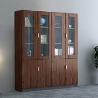 办公家用深色木质纹理E1级环保板材书柜