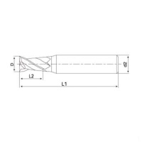 上工 Shanggong ME-4EA30M-D10 四齿整体硬质合金立铣刀 10mm(包装数量 1支)