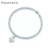 TIFFANY&CO.Return to系列:Tiffany轻奢饰品蒂芙尼珠式心牌 S925银手链 银色手链