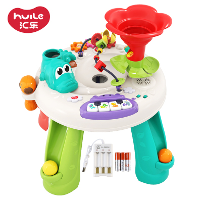 汇乐玩具(HUILE TOYS)D8999 +D305 亲子丛林探索游戏桌婴儿益智玩具儿童宝宝多功能玩具桌 +口袋工程车