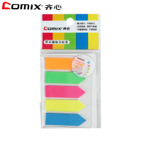 齐心(COMIX) D6019 荧彩系列标签易事贴 X5色箭头 混色 24本/包 单包价格