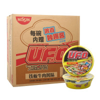 日清 方便面 UFO飞碟炒面 干拌面 铁板牛肉风味 122g*12碗 整箱