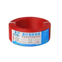 蓝叶 国标纯铜芯聚氯乙烯绝缘电线ZR-RV 0.3平方 100米/盘 红色 一盘装