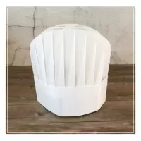 泽信良品 植物纤维中高圆顶厨师帽 28*23cm